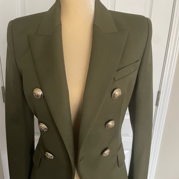 Balmain blazer in military green, size 38. Gently used in excellent condition. - Picture 1 of 5